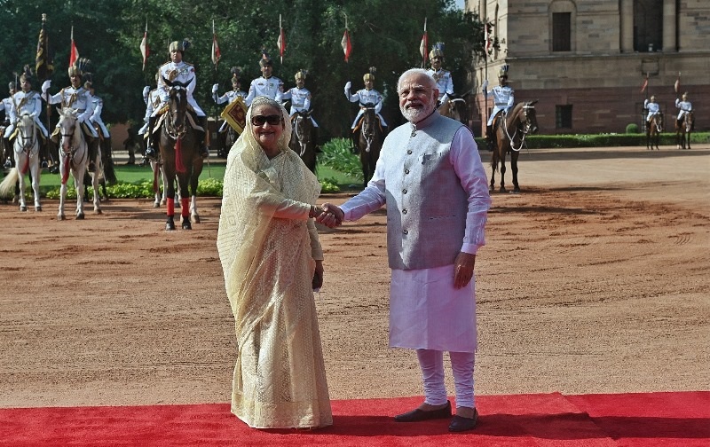 PM Modi receives Sheikh Hasina in New Delhi
