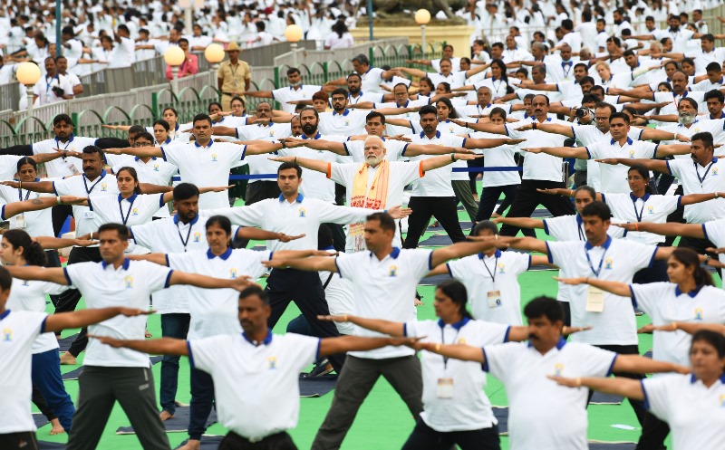PM Modi participates in International Yoga Day in Mysore