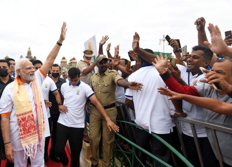 PM Modi participates in International Yoga Day in Mysore