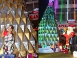 West Bengal minister Shashi Panja, actor Trina Saha inaugurate Christmas Tree in Kolkata