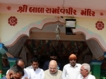 Amit Shah visits 'Baba Ramdev Peer' temple in Gandhinagar