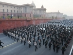 Rehearsal for Beating retreat in New Delhi