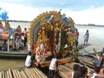 Adieu Maa Durga: Glimpses of idol immersion in Kolkata