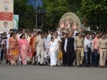 Moments from Mamata Banerjee's mega rally in Kolkata thanking UNESCO for Durga Puja tag
