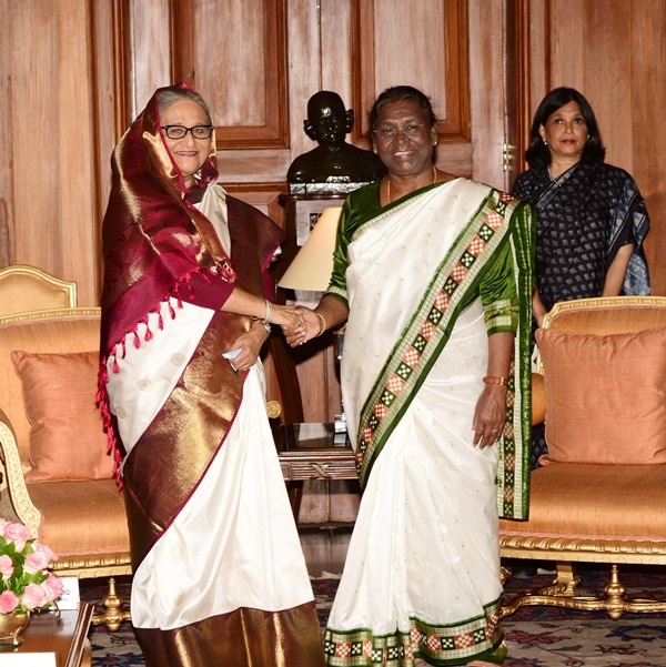 Bangladesh PM Sheikh Hasina calls on President Droupadi Murmu in Delhi