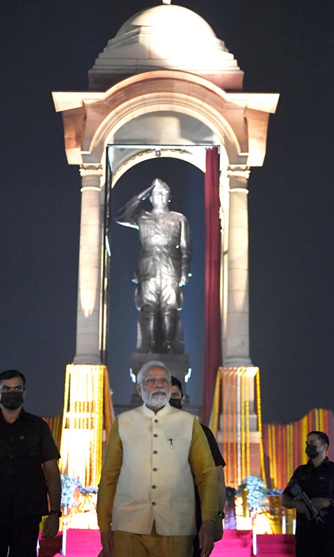 Moments from PM Modi unveiling Kartavya Path, statue of Netaji Subhas Chandra Bose at India Gate