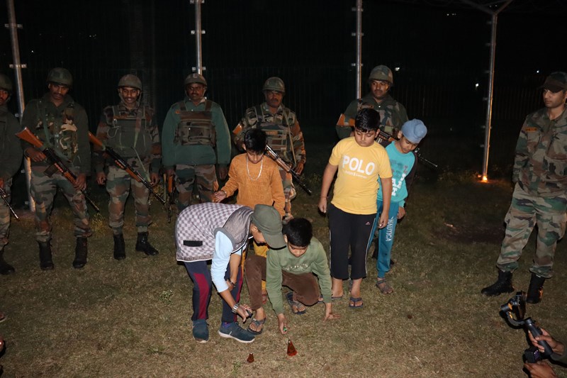 Army jawans celebrate Diwali in Kashmir's Poonch