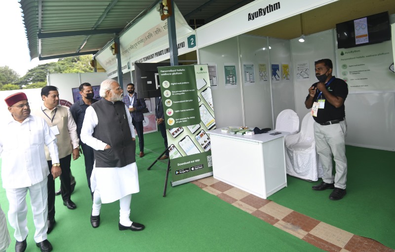 PM Modi visits exhibition in Mysore