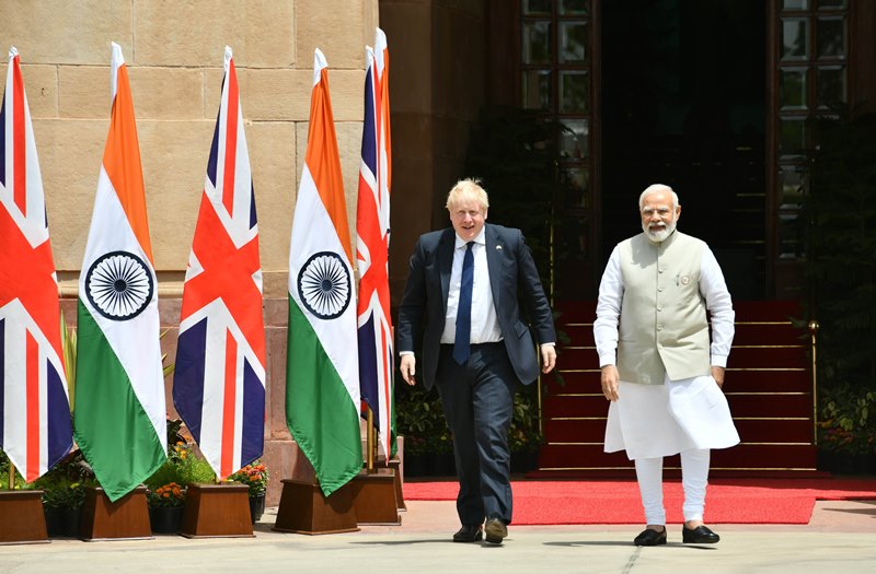 Boris Johnson, PM Modi meet in New Delhi