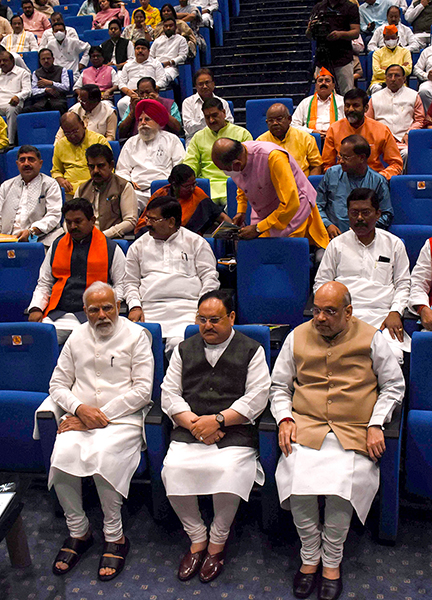 PM Modi attends parliamentary party meeting in New Delhi