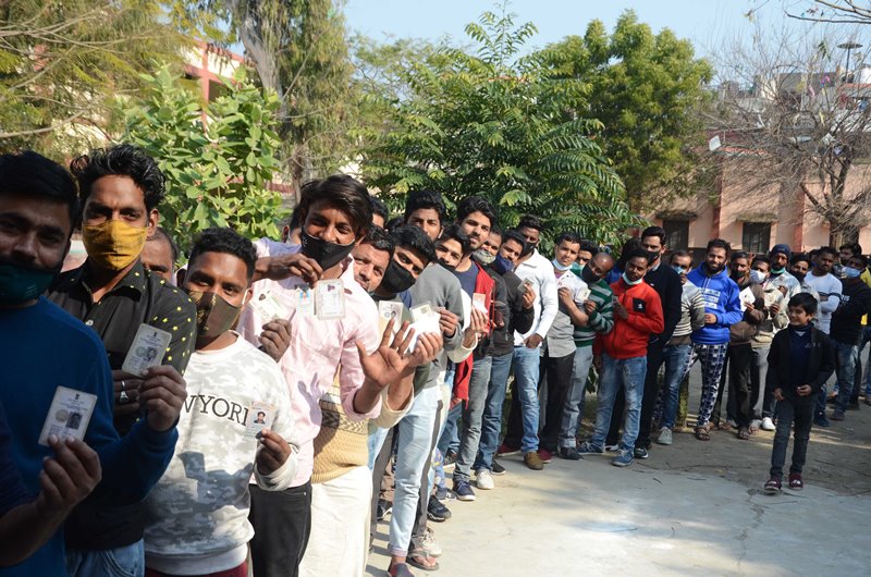 Glimpses of voting for assembly polls in UP, Uttarakhand and Goa