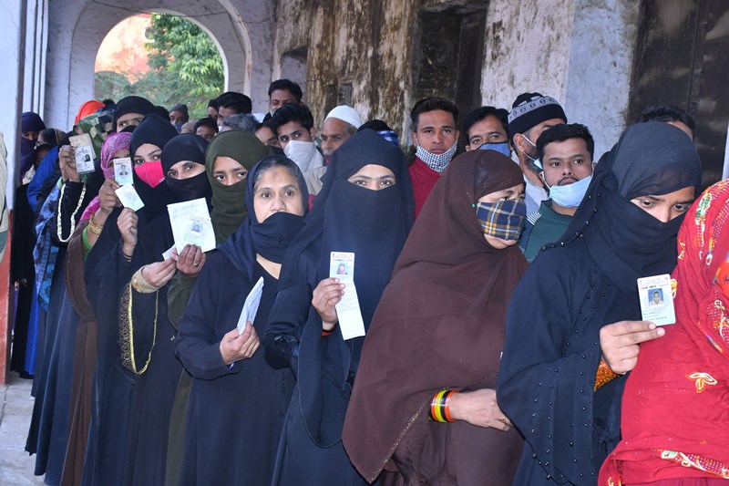 Glimpses of voting for assembly polls in UP, Uttarakhand and Goa
