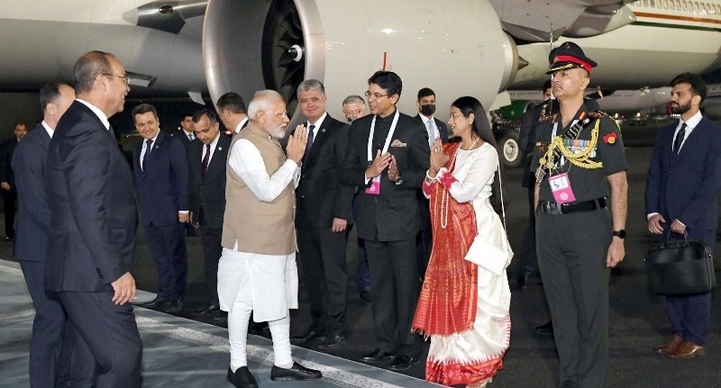 PM Modi lands at Uzbekistan's Samarkand for SCO summit
