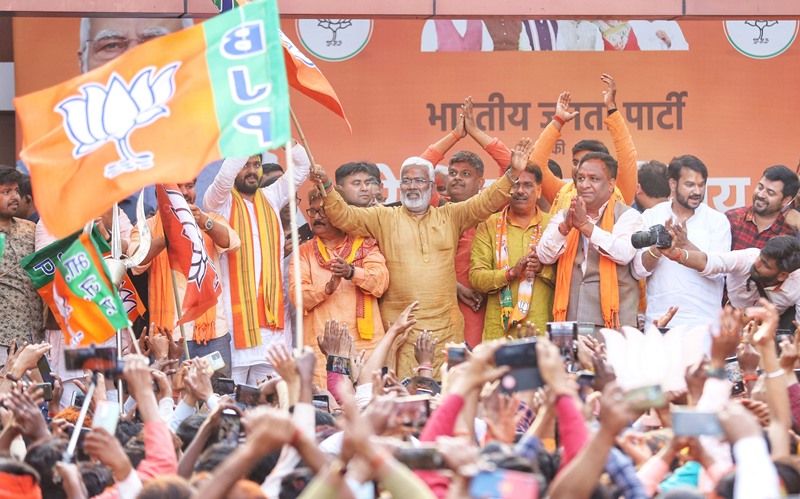 Election 2022: Glimpses of celebrations as BJP retains UP, two other states and AAP sweep Punjab