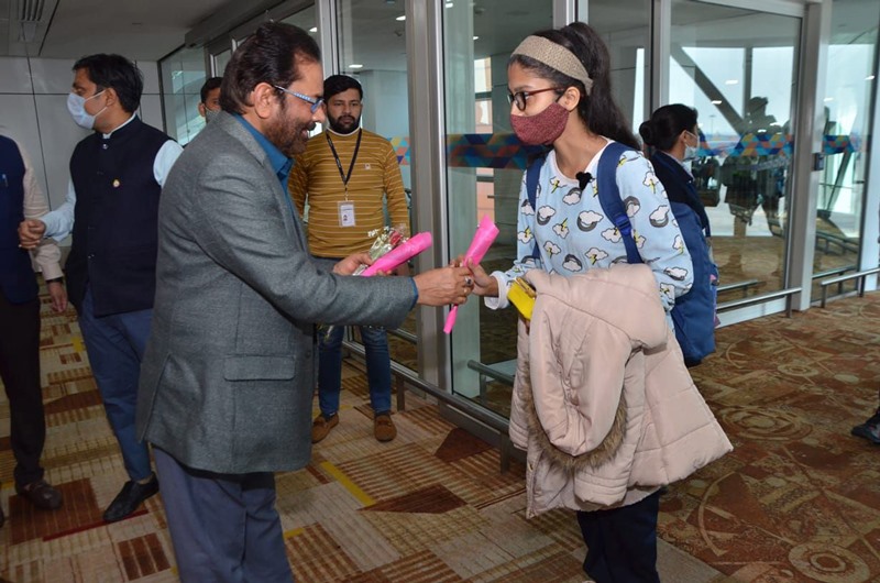 Union Minister Naqvi welcomes students evacuated from Ukraine