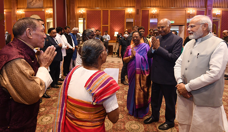 PM Modi hosts dinner for outgoing President Ram Nath Kovind