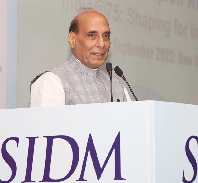 Rajnath Singh addresses 5th Annual Session of Society of Indian Defence Manufacturers