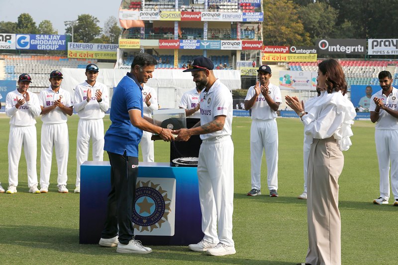 Virat Kohli felicitated for his 100th Test match