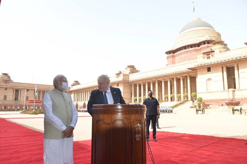 Boris Johnson, PM Modi meet in New Delhi