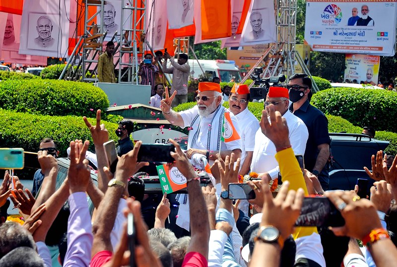 PM Modi holds roadshow in Gujarat