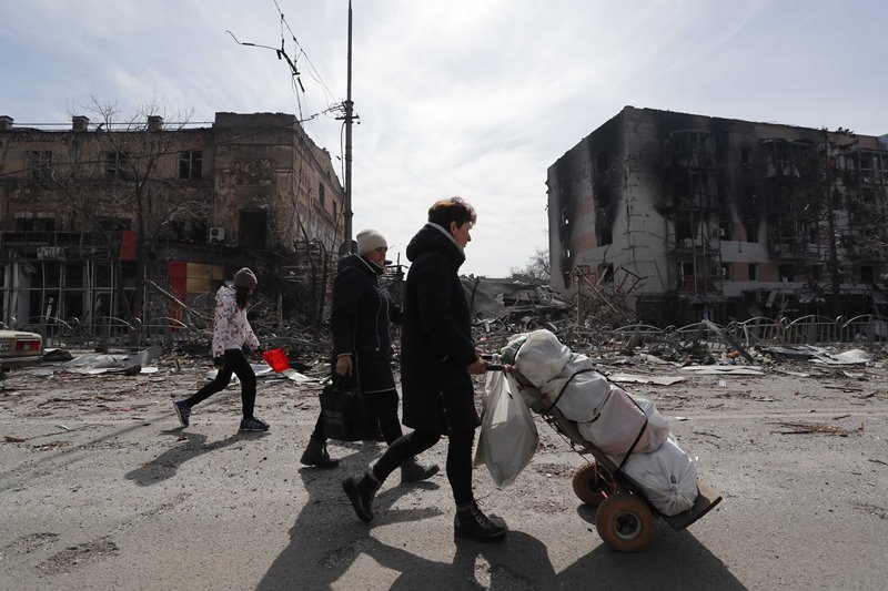 A view of war-hit Ukraine's Mariupol city