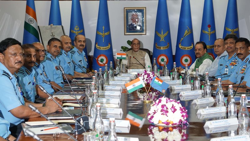 Rajnath Singh addresses IAF Commanders Conference in New Delhi