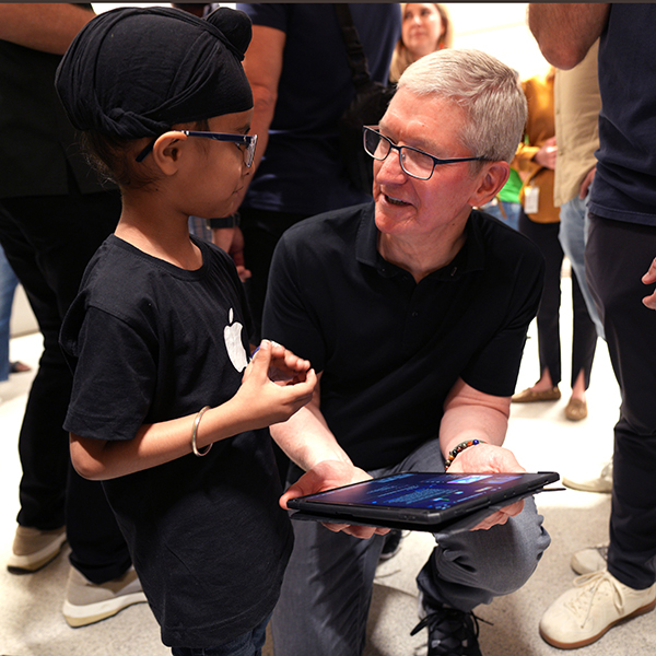 CEO Tim Cook officially opens India's 2nd Apple store in Delhi's Saket