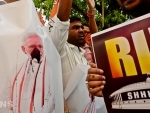Youth Congress activists protest Rahul Gandhi's disqualification from Lok Sabha