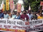 Left students take out protest rally over JU student's death in Kolkata