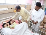 MP CM Shivraj Singh Chouhan meets victims of Indore's temple accident in hospital