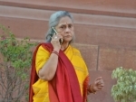 Jaya Bachchan at Parliament during Budget Session