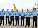 Air Commodore Pankaj Jain, others during Media Orientation Capsule