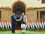 PM Modi welcomes R-day chief guest President of Egypt Abdel Fattah El-Sisi in Delhi
