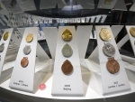 Olympic medals at display in Switzerland's International Olympic Museum