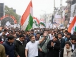 Rahul Gandhi during Bharat Jodo Yatra in Haryana's Karnal