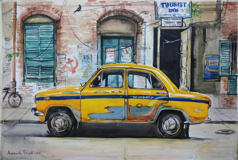 In images art exhibition 'Paints & Strokes' celebrating Kolkata's rich heritage