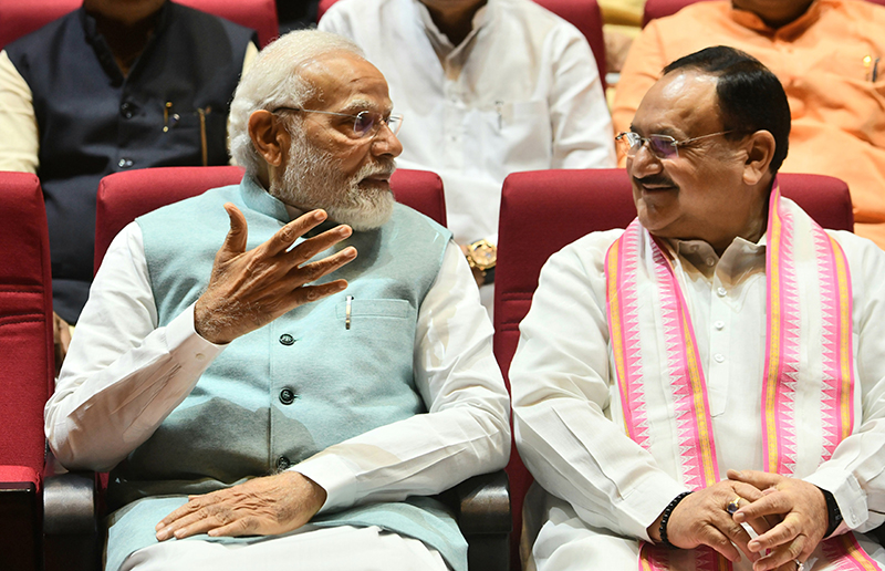 In Images: PM Modi, JP Nadda, others attend BJP's parliamentary party meeting