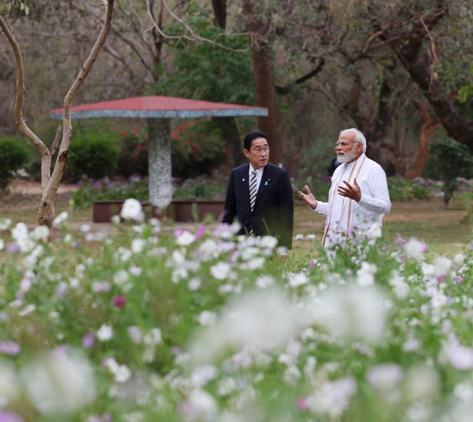 In images :Modi, Japan PM Fumio Kishida visits Buddha Jayanti Park