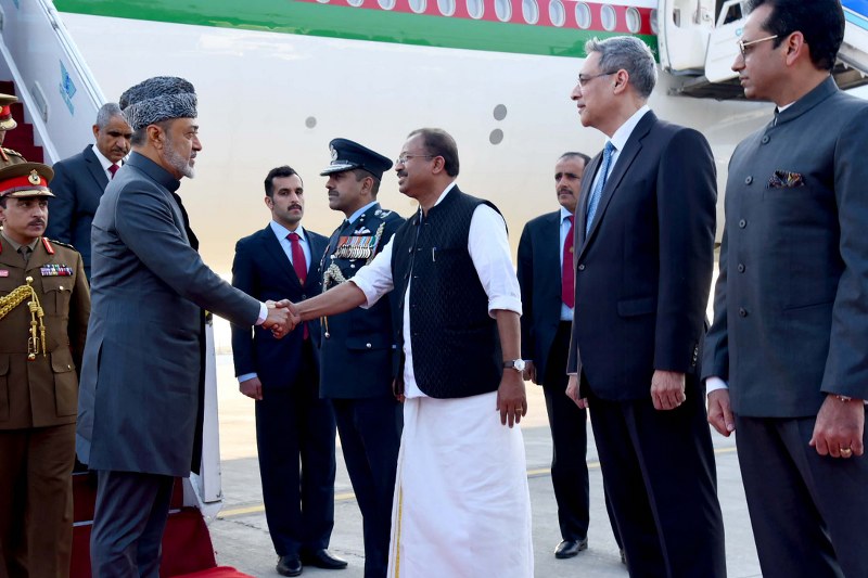 Sultan of Oman Haitham Bin Tarik arrives in India