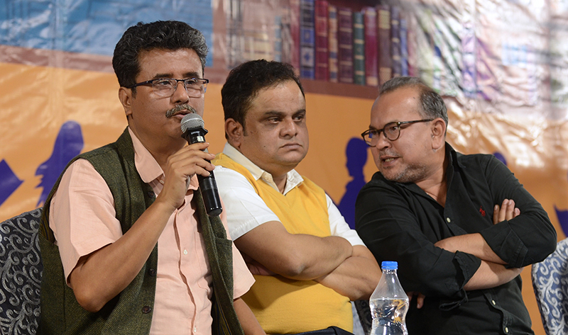 Trailer launch of Indranil Roychowdhury's Mayar Jonjal in Kolkata Book Fair