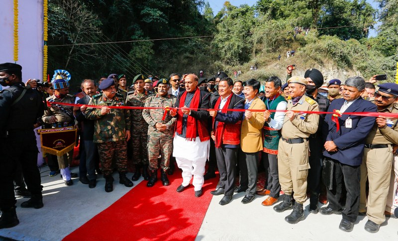 Rajnath Singh speaks at the inauguration of crucial bridge to LAC in Arunachal