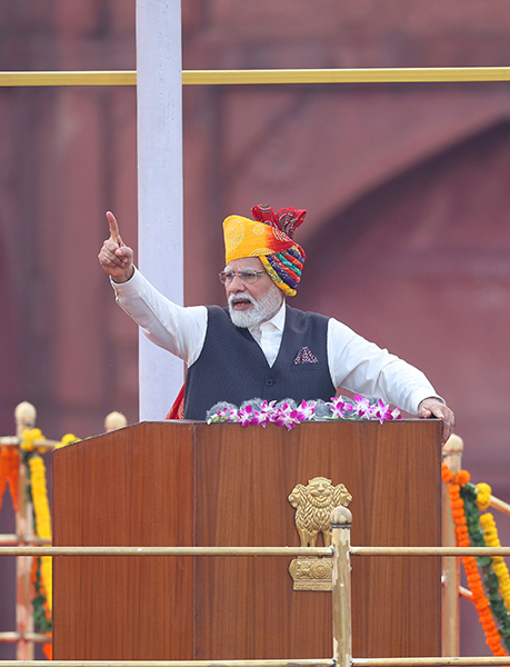 PM Modi addresses nation from Red Fort as India celebrates Independence Day