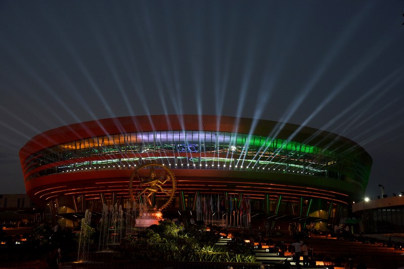 Glimpses of lighting at Delhi's Pragati Maidan ahead of G20 Summit