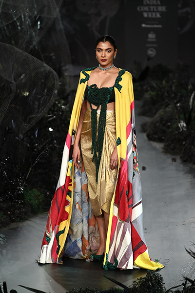 India Couture Week: Bollywood actress Athiya Shetty walks for designer Anamika Khanna