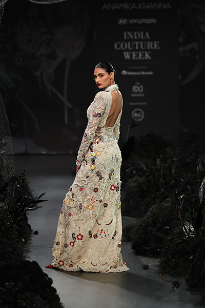 India Couture Week: Bollywood actress Athiya Shetty walks for designer Anamika Khanna