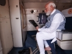PM Modi watches Ayodhya temple Surya Tilak on laptop