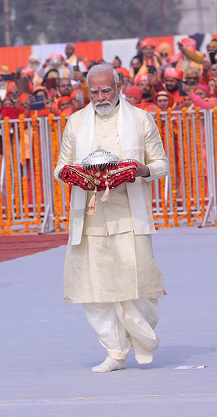 PM Modi reaches Ayodhya to launch Ram Temple