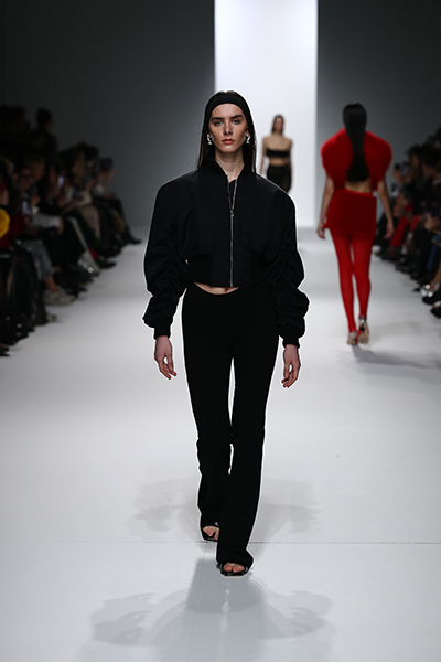 Models walk the ramp for THEUNISSEN at the Paris Fashion Week
