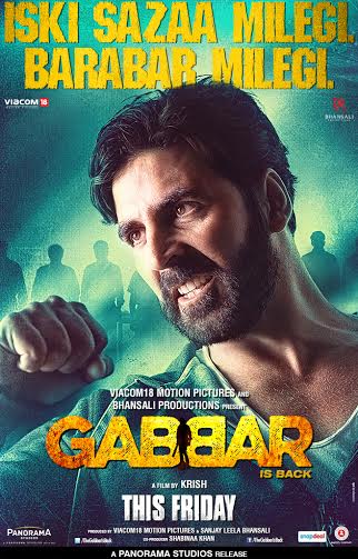 Gabbar warns wrongdoers in this new poster from Gabbar Is Back