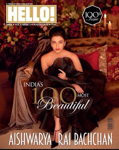 Aishwarya sizzles in Abu Jani-Sandeep Khosla Couture on Hello Magazine's Cover 